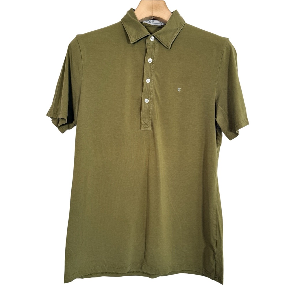 Criquet Slim Fit Top Shelf Range‎ Polo Mens M Olive Green Performance Athleisure